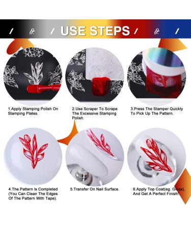 R.MODE Metallic Nail Stamping Polish Set - 5 Pigmented Bottles for DIY Nail Art - Buy Online on GoSupps.com