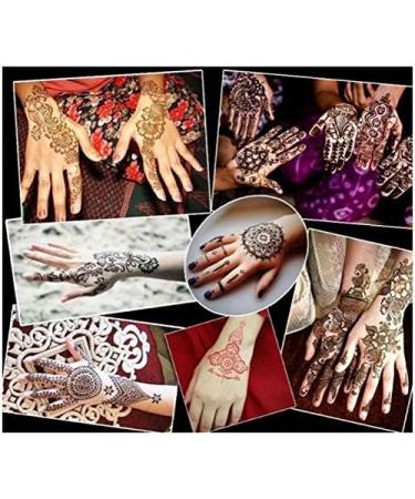Henna Stencil 1PC - Temporary Hand Tattoo Body Art Sticker for Wedding - Body Art Template Tool - Buy Online on GoSupps.com