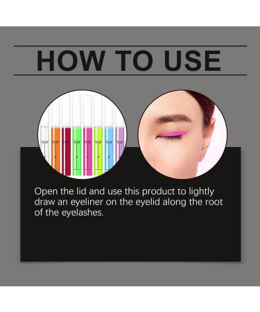 Ghjkldha Colorful Eyeliner Set Waterproof Eyeliner Pens Smudge Resistant Eye Makeup Multicolor Eyeliner Set Set of 8 Fluorescent Neon Makeup Pens for Women Eye and Lip Liner - Buy Online on GoSupps.com