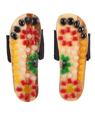 Verdant touch foot massage slippers massage slipper foot massage blood -activating health care shoes for foot tension black size 37