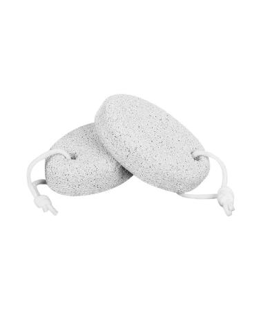 Pumice Stone 2Pcs Natural Lava Foot File Pumice Stone for feet/Hands/Body Scrubber Hard Skin Callus Remover White