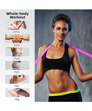 Resistance Loop Exercise Bands Set of 5 for Home Fitness and Strength Training - TPE Elastic Workout Bands for Pilates, Yoga, and Physical Therapy - Buy Online on GoSupps.com