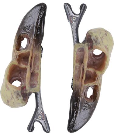 Crow Head Skull Hair Clips - Resin Barrette Spooky Hair Piece For Hairstyles | Accessory Hairpins For Costume Parties Holiday Day Of The Dead Halloween - Buy Online on GoSupps.com