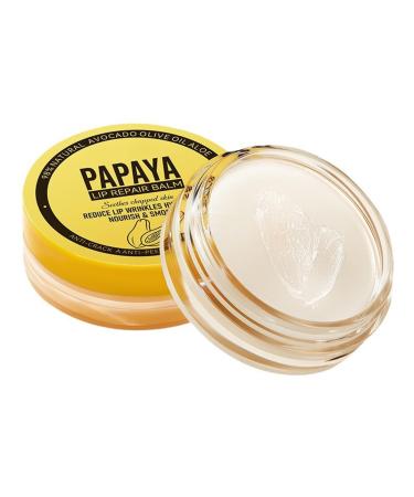 Hydrating Lip Balm for Dry Cracked Lips - Lip Repair Moisturizer Cream with Papaya Extract for Long-Lasting Moisturizing Smoothing and Softening Suitable for Day & Night Use 6g