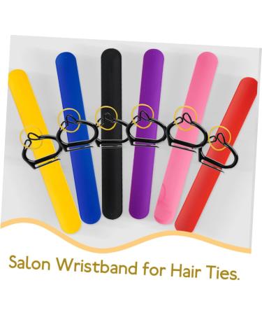 TOVINANNA 1 Set Braiding Auxiliary Wrist Strap Rubber Band Wristband Salon Slap Bands Hair Salon Supplies Barber Hair Tie Organizer Wristband for Hair Stylist Wristband for Hair Ties 23.50X3.00X0.20CM - Buy Online on GoSupps.com