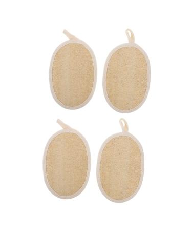 FOMIYES 4 Pcs Loofah Bath Ball Natural Cleaning Products Spa Bath Mat Exfoliating Back Scrubber Bath Body Cleaning Tool Bath Scrubber for Loofah Wipe Washbasin Man Frosted Cotton
