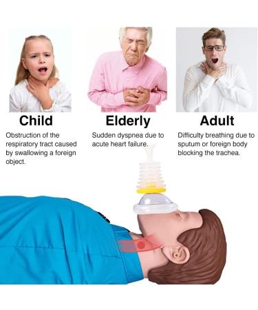 OPPSELVE Choking Rescue Device - Portable First Aid Emergency Kit for Kids and Adults - Includes CPR Training and Anti-Choking Facial Cover - Yellow - Buy Online on GoSupps.com