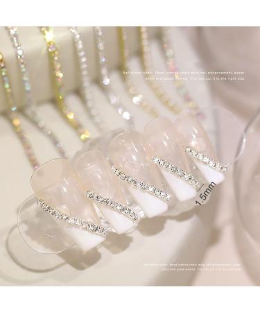 Nail Art Chains 6 Strips Gold Silver Rhinestone Pearl Metal Chains Nail Art Charms Punk Nail Decorations Nail Art Studs for Women Girls Manicure Design DIY Crafts - Buy Online on GoSupps.com