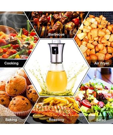 Miiepls Glass Oil Sprayer Bottle Vinegar and Oil Sprayer Vinegar Sprayer Set Oil Sprayer for Hot Air Fryer Oil Sprayer for Cooking Oil for BBQ Cooking Salads Baking Picnic and Grilling 100 ml - Buy Online on GoSupps.com