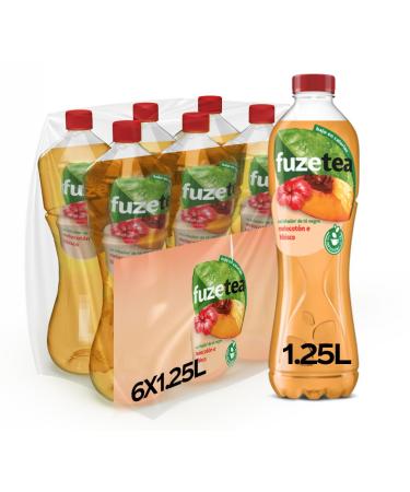 FUZE Tea Th Noir vasion P che/Saveur Hibiscus 6 x 1 25 L