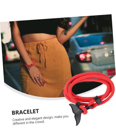 ABOOFAN 2 Pcs Whale Tail Bracelet Nautical Braided Bracelet Nautical Rope Bracelets Marine Bracelets Simple Style Bangle Summer Anklets Durable Armlet Lovers Anchor Silica Gel Decorations - Buy Online on GoSupps.com