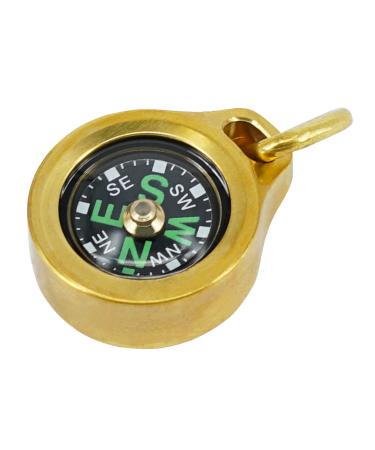 MecArmy CMP Titanium/Brass Grade Compass, Teardrop Shaped Survival Compass, Waterproof IPX5 Hiking Compass, Handheld Compass Easy to Recognize Direction