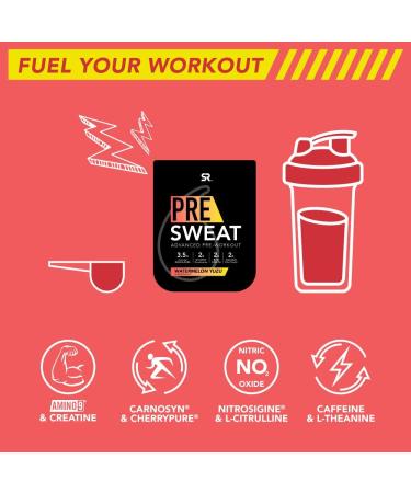 Sports Research Pre-Sweat Advanced Pre-Workout - Watermelon Yuzu 14.46 oz (410 g) | Energy & Endurance Boost - Buy Online on GoSupps.com