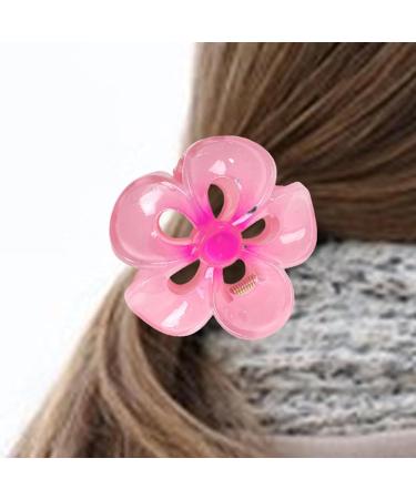 Colorful Flower Hair Clips Flower Hair Clips Acrylic Strong Fixed Hair Clips Versatile Frangipani Grab Clips Non-slip Hair Clips Large Women's Hair Clips For Beach Tropical Hair Pink - Buy Online on GoSupps.com