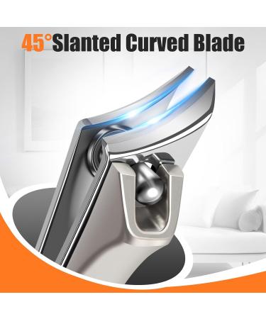 Heavy Duty Toenail Clippers for Thick Toenails - Slanted Curved Ingrown Nail Clippers Set for Seniors & Adults | Large Opening Silver Design - Buy Online on GoSupps.com