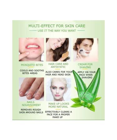 Aloe Vera 99% Essence Gel Cream Soothing Moisturizer for Acne & After-Sun Repair 260ml - Buy Online on GoSupps.com