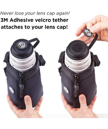 Spider Holster SpiderPro Medium Camera Lens Pouch - One-Handed Zipper Access, Rain Hood, Velcro Tether - 24-70mm Lens, Black - Buy Online on GoSupps.com