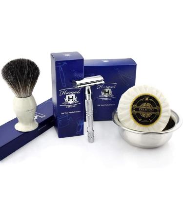 Men's Shaving Set - Pure Badger Hair Brush Bowl & Soap | Premium Grooming Gift - IA Brand - Buy Online on GoSupps.com