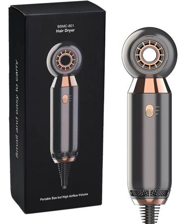 TIYETA Ionic Hair Dryer 800W Professional Salon Blow Dryer Small Size Travel Hair Dryer Powerful Fast Blow Dryer for Home Salon Travel Woman Kids Grey - Buy Online on GoSupps.com