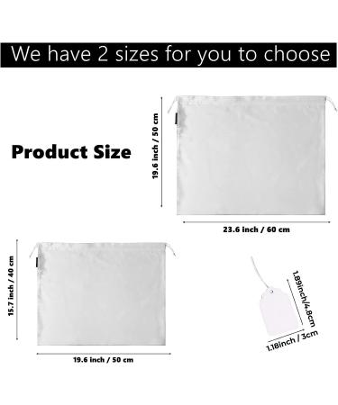 Luxury Handbag Storage Bags - Set of 5 White Silk Pouches with Drawstring - Buy Online on GoSupps.com