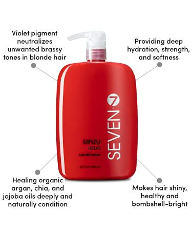 SEVEN SEVEN Rinzu Helio Violet Conditioner for Blonde Hair - 32 fl. oz. | Anti-Brass for Radiant Color - International Shipping Available - Buy Online on GoSupps.com
