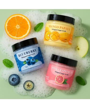 Nature Skin Shop Blueberry Whipped Sugar Scrub 8oz Foaming Body Polish for Exfoliating & a Healthy Glow - Buy Online on GoSupps.com