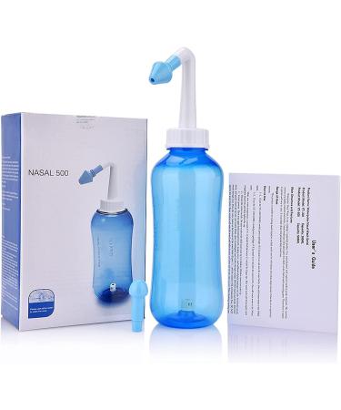 500ml Neti Pot Sinus Rinse Bottle | Nasal Wash & Allergy Cleaner | Pressure Nasal Irrigation System for Adults & Kids | BPA Free - Buy Online on GoSupps.com