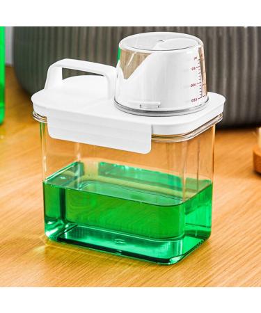 dijiusidy Washing Powder Fluid Container Sealed Tilted Mouth Refillable Lifting Handle Home Toilet Case with Measuring Cup 1100ml - Buy Online on GoSupps.com