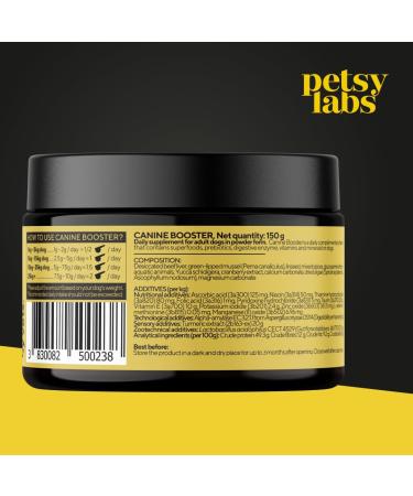 Petsy Labs Canine Booster (3 x 150 g) with Green-lipped Mussel Dog Supplement Dog Supplement Supports Immune System Joint Mobility and More - Buy Online on GoSupps.com