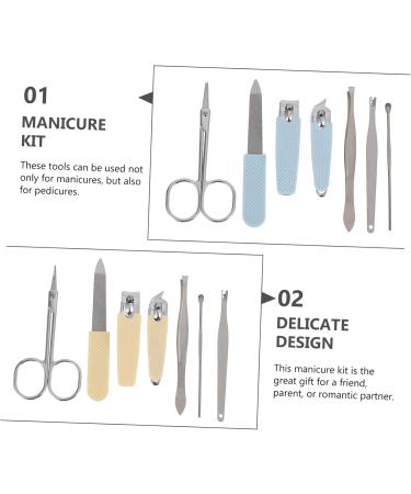 FOMIYES 3 Sets Nail Set Nail Pliers Trimmer Nail File Head Portable Nail Clipper Finger Nails Art Plier Gel Manicure Kit Pedicure Kit for Toenail Cosmetic Baby Pusher Stainless Steel - Buy Online on GoSupps.com