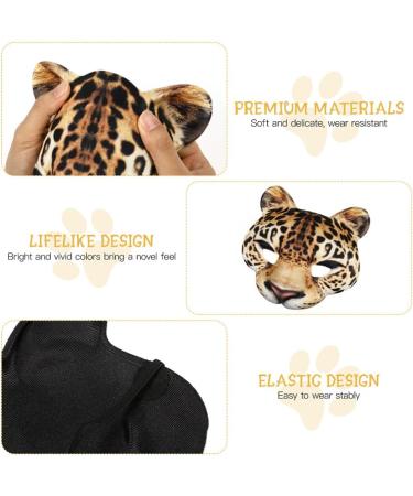 Pretyzoom 2-Pack Leopard Masks - 3D Animal Half-Face Masquerade Masks for Halloween & Costume Parties - Buy Online on GoSupps.com