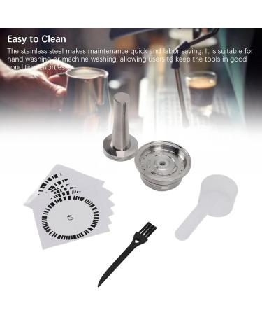 Capsules de caf R utilisables Dosettes de caf Rechargeables en Acier Inoxydable de 230 Ml avec des Autocollants de Cuill re Brosse Inviolable des Anneaux d' tanch it  - Buy Online on GoSupps.com