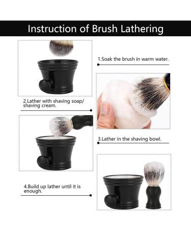 3-in-1 Shaving Brush Bowl & Stand Set | Premium Nylon Men's Shaving Kit for Perfect Grooming - Buy Online on GoSupps.com