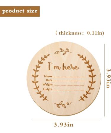 1Pcs Newborn Baby Announcement Sign Bulletin Board with Marker Round Wooden Baby Birth Sign Hello World Newborn Welcome Sign Photo Prop for Christmas Baby Shower Birthday Gift Keepsake - Buy Online on GoSupps.com