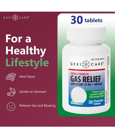 GeriCare Stool Softener Docusate Sodium 100 mg & Chewable Extra Strength Gas Relief Simethicone 125 mg Gentle Constipation Relief and Fast Gas Bloating & Pressure Relief Bundle Digestive Health - Buy Online on GoSupps.com