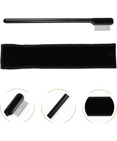 Beaupretty 1set Supplies Shaping Applicator Multipurpose Stainless with Comb Eyelashes Storage Steel Handle Shaper Long Practical Eyelash Eyebrow Men Bag Metal for Grooming Girl Travel Tools 15x1.8cm Black - Buy Online on GoSupps.com