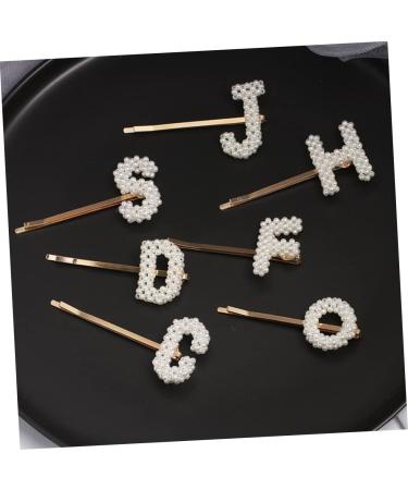 BIUDECO 1pc Metal Snaps Teen Girl Hair Accessories Hair Pieces for Women Letter Barrettes Pins Word Pearl Bobby Pins Girl Hair Clip Issue Card Hairpin Button Alphabet Hairpin Pearl Hairpin Size 4 Golden - Buy Online on GoSupps.com