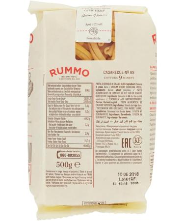 Rummo Casarecce N 88 Pasta Lenta Lavorazione pasta from durum wheat grits bronze drawing 500 g - Buy Online on GoSupps.com