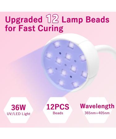 CGBE Mini UV Nail Lamp with Smart Auto Sensor and Display 12 Beads Mini Nail Lamp UV Lamps for Gel Nails with 4 Modes Portable LED Nail Lamp with USB Charging Cable in Salon Or DIY at Home - Buy Online on GoSupps.com
