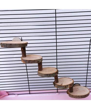 Chen0-super Natural Living Hamster Ladder Hamster Wooden Ladder Natural Suspension Bridge Wooden Hamster Gerbil Mouse Cage Pet Ladder 5 - Buy Online on GoSupps.com
