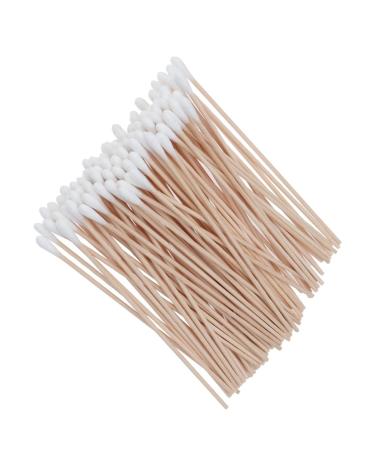 GLEAVI 100pcs Cotton Sticks Swabs Applicator Cotton Tips Cotton Swabs Wood Swabs Sticks Ears Wax Remover Tool Face Eye Eyeshadow Brush Cleaning Swabs Wooden Organic Long Cotton Swab