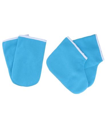 Moufles et Chaussettes de Paraffine Taille Unique Maintien Thermique Hydratation Optimale Soins des Mains Pieds Usage Professionnel et Domestique Couleur Bleu Marine