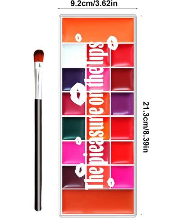  BommFu Lip Gloss Palette 20 Shades of Shiny Lip Balms Light Matte Creamy Tinted Blush Waterproof and Smudge-Proof for Evening Everyday Makeup and Parties - Buy Online on GoSupps.com