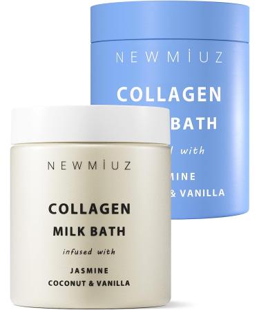 Coconut Collagen Milk Bath Soak Powder - Vanilla Jasmine Luxury Spa Bubble Bath Salts for Women | Moisturizing & Relaxing Mother's Birthday & Christmas Gifts - Buy Online on GoSupps.com