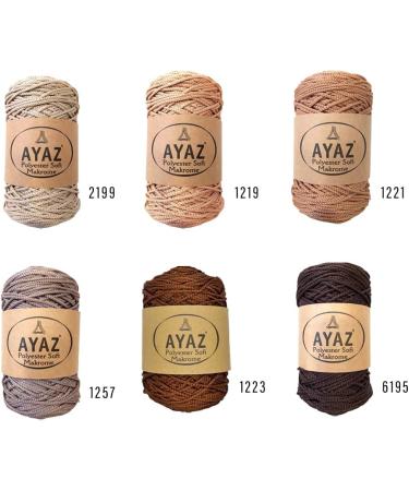 3mm Macrame Craft Cord - 250g Colored Soft Polyester DIY Line for Wall Hanging, Bag, Basket - Crochet and Knitting Yarn (1217) - Buy Online on GoSupps.com