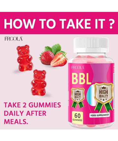 Frcola BBL Gummies Design for Women Health with Herbal Formula Strawberry Flavor 60 Counts - Buy Online on GoSupps.com