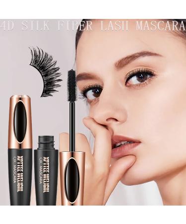 4D Silk Fiber Black Mascara 2 Pack - Voluminous & Lengthening, Waterproof & Smudge-Proof - Buy Online on GoSupps.com