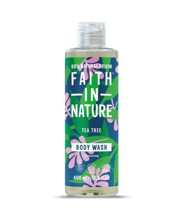 Faith In Nature Natural Tea Tree Tree Body Wash Cleansing Vegan and Cruelty Free No SLS or Parabens 400 ml Tea Tree 400 ml (Pack of 1)