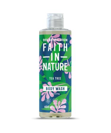 Faith In Nature Natural Tea Tree Tree Body Wash Cleansing Vegan and Cruelty Free No SLS or Parabens 400 ml Tea Tree 400 ml (Pack of 1)