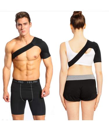 Dechoga Adjustable Neoprene Shoulder Support Bandage Belt - Stabilizes Arthritic Shoulders & Luxation - Unisex Design Fits Left or Right Shoulder - Buy Online on GoSupps.com
